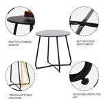 Xmund Round Side Table Coffee Table Round Garden Side Table Outdoor Lightweight Stable Easy Assembly Small Sofa Table Ideal For Outdoors Living Room Bedroom Office