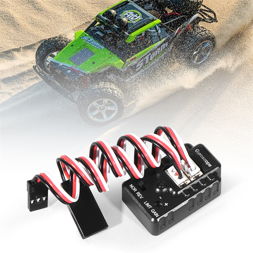 Mini Gyro Gyroscope Stability Control 4.8-6V for MJX HSP WPL 1/10 1/12 RC Crawler Car/Boat/Drift Racing/Monster Truck/Short-Course Vehicles Models Spare Parts