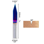 1/4 Inch Shank V Groove CNC Router Bit YK20 Tungsten Carbide 15° 30° 60° Angles for Wood Acrylic Aluminum Engraving Carving Tools