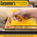 Woodworking Push Handle Ergonomic Safety Tool for Saw & Planer Cutting Tasks ABS Non Slip Rubber Grip