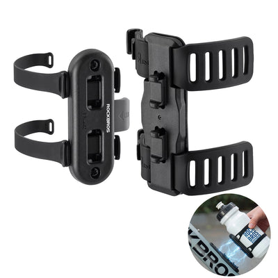 LinkMejor Magnetic Bike Bottle Cage Universal Quick-Release Water Bottle Holder for MTB Road Bikes Scooters Adjustable Strap Mount