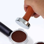 HiBREW 58mm Espresso Tamper With Beech Wood Handle Stainless Steel Coffee Tamper Barista Tools for HiBREW H7B/H7A/H7/H10A/H10PLUS/H13 BlitzHome CM7080