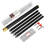 LinkMejor Carbide Wood Lathe Truning Tools Wood Chisel Diamond Shape Round and Square Turning Tool Grip Handle