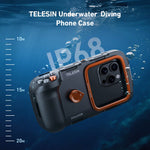LinkMejor Diving Waterproof Phone Camera Shoot Hand Grip Phone Case Holder Shooting Aid Remote Control Handle for Smart Phone