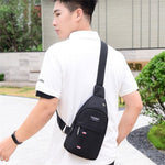 Men's Casual Oxford Cloth Chest Bag Fashion Lightweigh Crossbody Bags Large-capacity Storage Shoulder Bag for Outdoor Travel Daily