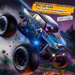 LinkMejor C8830 RTR 1/18 2.4G 4WD RC Car Off-Road Climbing Truck Full Proportional Control LED Light All Terrain Large Foot Dual Motors High Speed Vehicles Models Toys