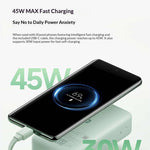 Xiaomi NPB1045 45W 36Wh 10000mAh Smart LCD Display Power Bank Come with USB-C Cable External Battery Power Supply with 2 Inputs & 3 Outputs Support PD3.0 QC3.0 Apple2.4 Fast Charging for iPhone 17 17Pro Xiaomi 17pro for Huawei Mate XTs