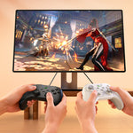 G4 Wired Gaming Controller 1000Hz Polling Rate Carbon Film Joystick Dual Vibration Turbo Gamepad Compatible with Switch PC Android