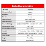 P2060 Oscilloscope Probe Kit  for ZT703S 702S 60MHz 1X 10X Mayitr High Precision Oscilloscope Multimeter Tester Probe Test Leads Accessories
