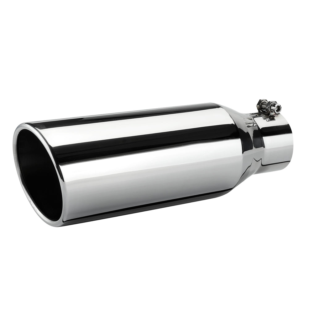 2.5 Inch Inlet 4 Inch Outlet Exhaust Tip 12 Inch Length Anti-Corrosive High Temperature Resistant Angle Cut Design for Car Truck