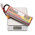 LinkMejor 11.1V 4000mAh 100C 3S LiPo Battery XT60 Plug for RC Drone