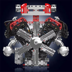 Mould King 10169 Motorized V12 Engine Building Blocks Assembly Toy Electric Motor Drive Bricks Kit 12-Cylinder Car Engine Model 3472+PCS Kids Toys Christmas Gifts
