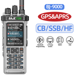 LinkMejor BJ-9000 10W Walkie Talkie GPS APRS CB Radio 27MHz Professional Mobile Transceiver with Bluetooth Aviation Band Shortwave AM FM Receiver SW MW LW Radio for Car Truck