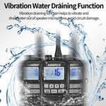 LinkMejor AR-25M Marine Radio Transceiver Walkie Talkie IP67 Waterproof VHF Handheld Float Vessel Talk NOAA Two Way Radio for Boat