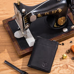 LinkMejor Men's Genuine Leather Wallet Detachable Coin Purse Large Capacity Multi-card Slots Card Holder Money Clip