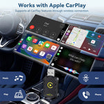 LinkMejor Q1N 2 in 1 Wireless CarPlay Android Auto Box Wired to Wireless Plug Play Converter Smart Box USB Dongle