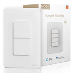 LinkMejor Tuya Smart WiFi Wall-mounted Switch Timing Function Remote APP Control Voice Control with Alexa Google Home 1/2/3/4 Gang Light Switch US Standard