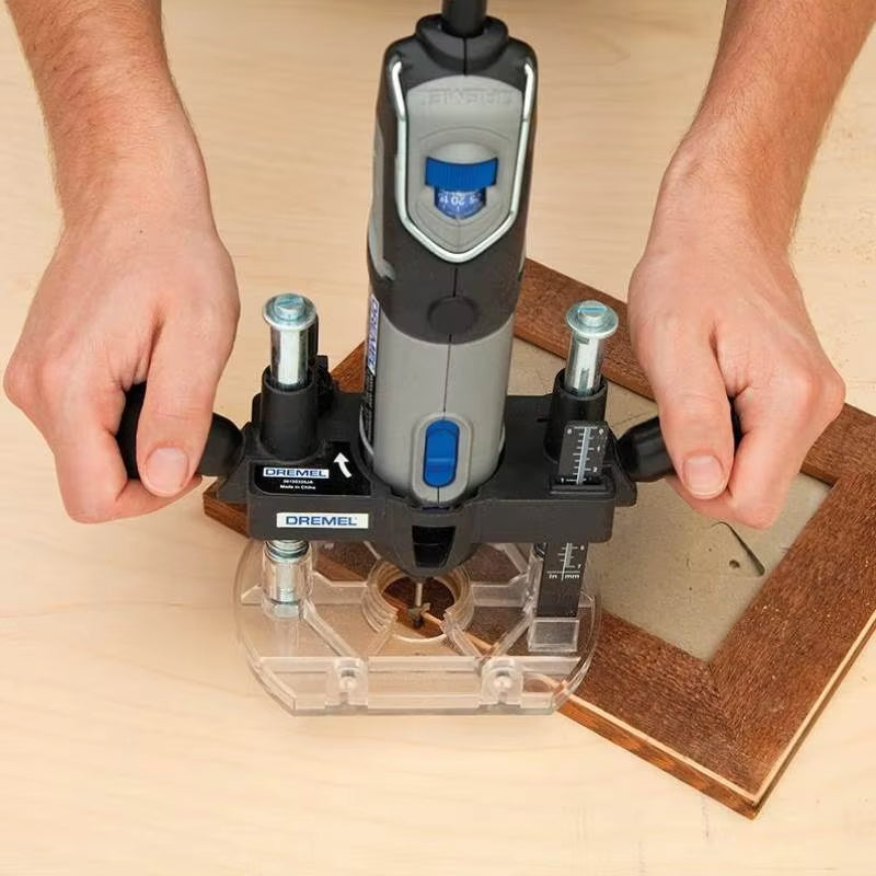 LinkMejor Plunger Router Base Milling Trimming Machine Transparent Plastic Base 2 Depth Adjustment Power Turning Tool Accessory