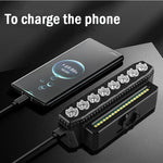 Cansses 3 in 1 4000mAh Battery Bike Headlight 6 Light Modes USB Fast Charging Waterproof Power Bank Phone Bicycle Front Light with 130db Horn for Night Cycling