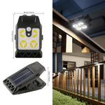 Elfeland Solar Powered Clip Light Multi-Lighting Modes Wide Angle Sensor IP65 Waterproof Solar Charging Wall Lamp for Outdoor Garden Courtyard