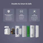 LinkMejor M5 Matter Smart WiFi Wall Switch US Plug ESP32 Two-way eWeLink-Remote Schedule Setting Smart Scene Voice Control Works with Alexa Google Apple Home