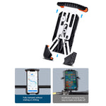 LinkMejor 4.7-7inch Adjustable Bike Phone Holder Shockproof Motorcycle Phone Handlebar Riding Navigation Frame 360 Rotation Bicycle Mount Accessories