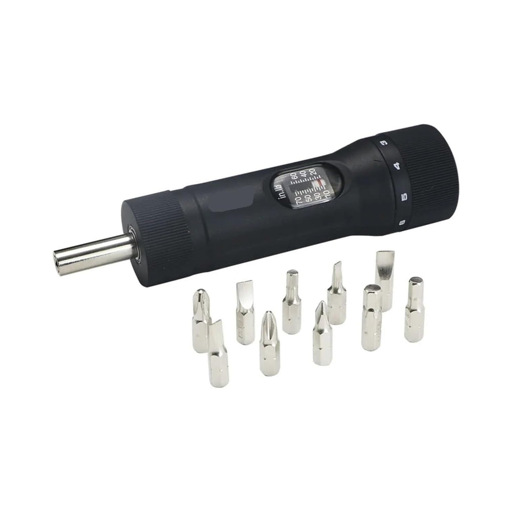 LinkMejor YSQ-70 Torque Screwdriver Adjustable 10-70 in-lb with 10 Bits 1/4 Drive Precision Tools Dual Range Lightweight Nylon Coating