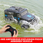 LinkMejor Q241 RTR 2.4G 4WD RC Car Waterproof Amphibious Off-Road Truck Armored 360 °Rotation Vehicles Model Toys