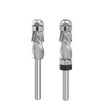 LinkMejor 1/4" Shank Woodworking Solid Carbide CNC Router Bit  Spiral Compression Top Bearing Flush Router Bit Ideal for Carving Trimming Milling