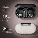 LENOVO EA360 Air Conduction Headset Wireless bluetooth 5.4 Earphone Deep Bass Touch Control Open-ear Earhooks Sports Headphones