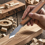 Long Neck Marking Knife Carbon Steel Blade 60 Degree Angle Solid Wood Handle Precise Cutting Professional Woodworking Tool for Joinery Cabinetmaking Furniture Making