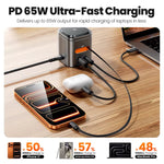 [GaN Tech] Toocki MX-CD155 80W 6-in-1 Desktop Charger Station USB-A+USB-C+USB-C Cable+3 Magnetic Wireless Charging Ports Fast Charging Desktop Charging Station EU Plug for iPhone 17 17Pro 16 Pro Max 15 14 for Airpods for Apple Watch