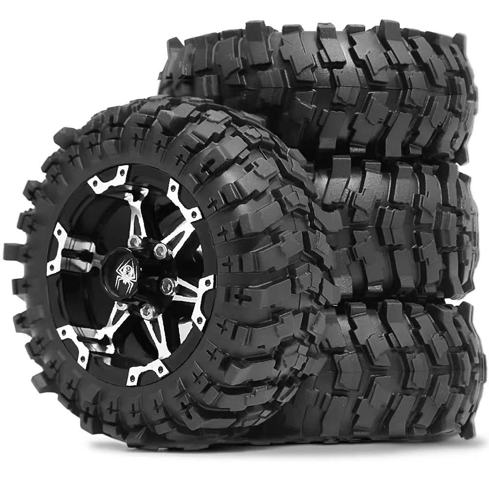 4PCS Tires Metal Wheel Rims 86mm for MNRC MN168 1/12 RC Cars Vehicles Models Spare Parts Accessories R312