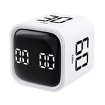 Productivity Cube Timer Sensor Flip LED Display 4 Preset Times Dual Mode Time Management Countdown Kitchen Student Learning Mini Digital Timer