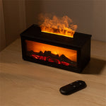 Tevorex Fireplace Aromatherapy Machine 3D Simulation Flame Ambient Light Small Household Wood Grain Air Humidifier Fireplace