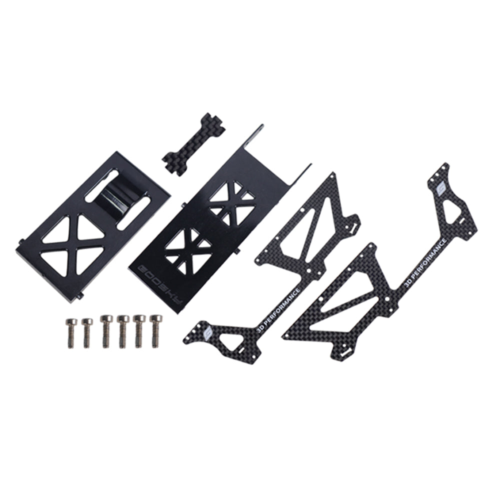 LinkMejor S2 Max RC Helicopter Upgrading Parts Set Carbon Fiber Side Panel + Bottom Support Carbon Plate + Battery Bay to LinkMejor S2 Ultra Modification