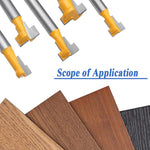 5PCS 1/4 Inch Shank Keyhole Router Bits Set T Track T-Slot Bolts Router Bit Set for 5/16" 3/8" 1/2" 7/16" 5/8" Hex Bolts