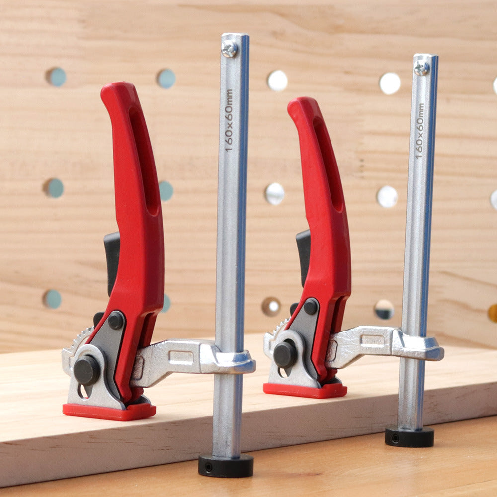LinkMejor 16mm/19mm/20mm/28mm MFT Table Workbench Quick Ratchet Bench Dog Hold Down Clamp Clip for 16mm/19mm/20mm/28mm Dog Holes