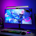 BlitzWolf® BW-CML6 RGB Gaming Monitor Light Bar with Wireless Remote Control, Dynamic Pickup, Stepless Dimming/Color Temperature, Dual Light Source, Asymmetric Optical Design Eye Protection Anti-Glare for Home Office PC Computer