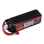 LinkMejor Power 14.8V 6000mAh 100C 4S LiPo Battery T Plug for RC Car