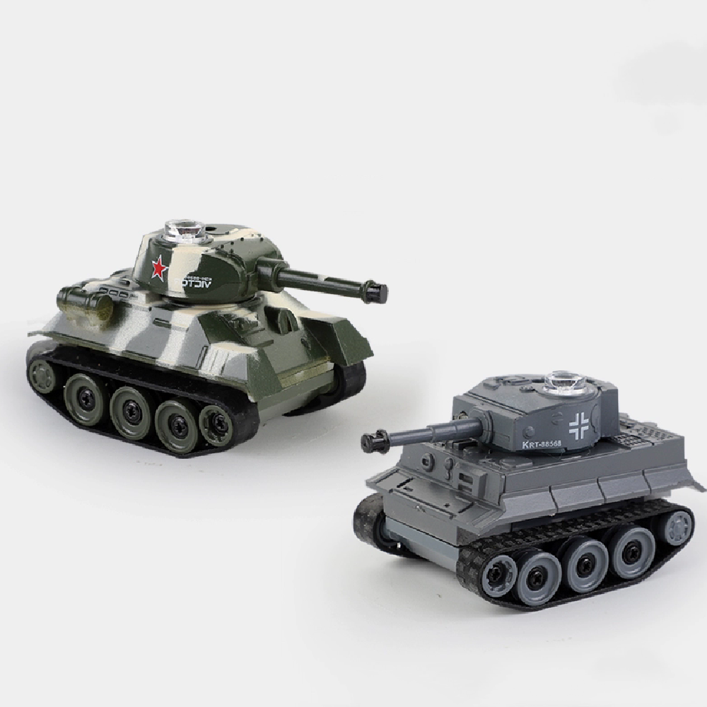 Happy Cow 777-215 2.4G Mini RC Car Army Battle Infrared Tank with LED Light RTR Remote Control Vehicles Models Toys