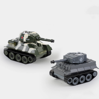 Happy Cow 777-215 2.4G Mini RC Car Army Battle Infrared Tank with LED Light RTR Remote Control Vehicles Models Toys