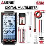 LinkMejor 628A Multimeter Tester 6000 Count True RMS Digital Rechargeable AC DC Voltage Current Capacitance Resistance NCV Auto-ranging High Definition Screen Adjustable