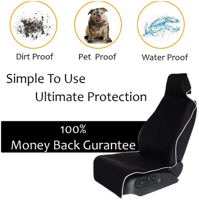 Universal Waterproof Car Seat Cover Neoprene Non-Slip Bucket Seat Dog Car Seat Protector Stain Resistant for Automotive Van Truck SUV