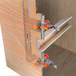 PC Handle-Free Slotting Template Precise Cabinet Slotting Tool with Toggle Clamp Adjustable Dimensions Universal Compatibility Woodworking Accessory
