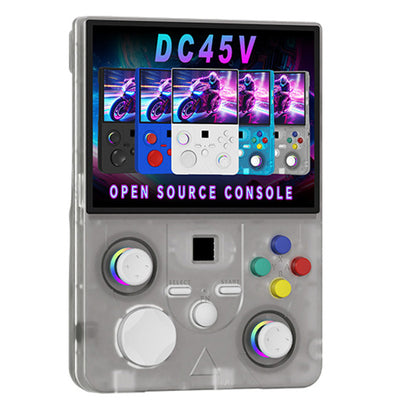 [64G] DC45V10000+ Games Open Source Handheld Console 4.5 Inch IPS Screen RK3326 WiFi 4000mAh Retro Game Emulator Portable Linux Gaming Device with Vibration RGB Joystick