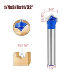4pcs Straight Router Bit Set 1/4 Inch Shank Bottom Cleaning Slotting Cutter for Woodworking CNC MDF