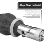 Multifunctional Ratchet Screwdriver Set 8 in 1 Adjustable Angle CR V Steel Bits Quick Release Lightweight Compact Maintenance Tool