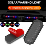 Car Mini LED Solar Warning Light Night Security Simulated Alarm Alarm Wireless Anti-theft Warning Light Flashing Virtual Alarm Light