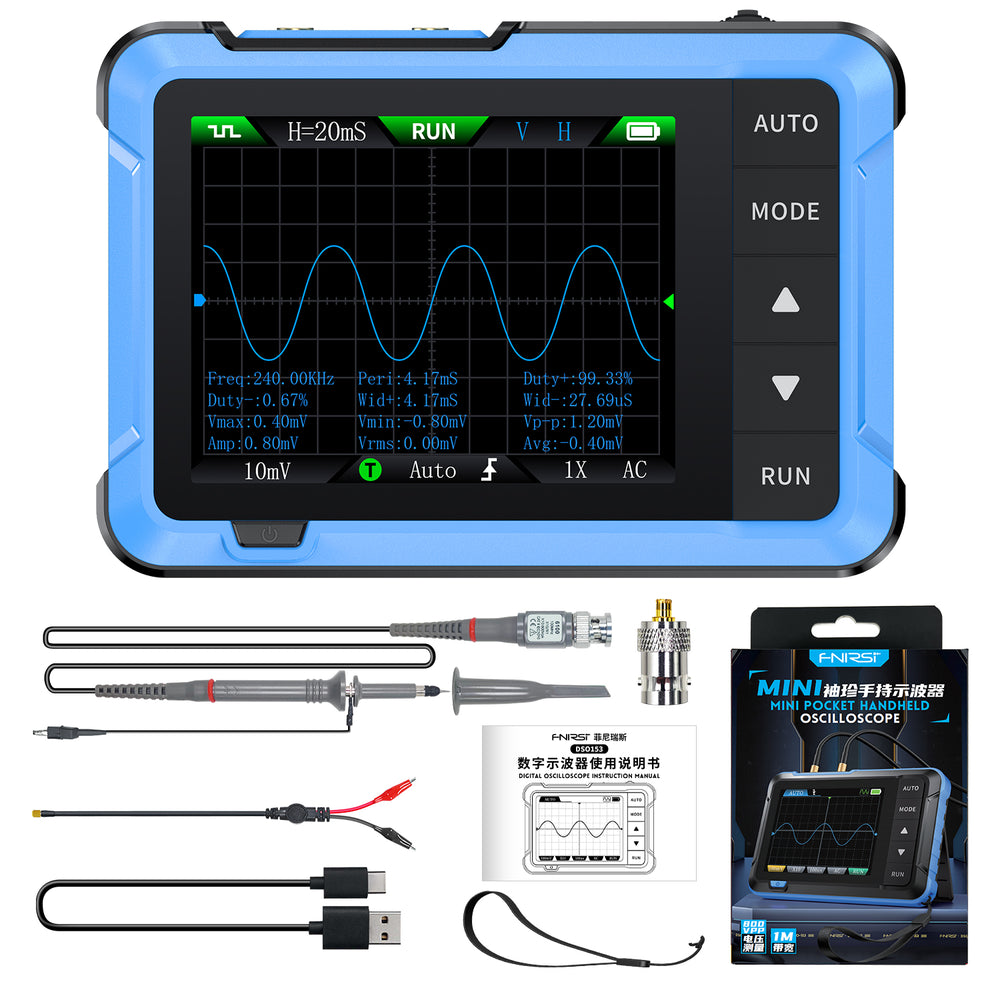 LinkMejor DSO510 Handheld Digital Oscilloscope 2.8 Inch TFT LCD 10 MHz Bandwidth 48MSa s Sampling Rate Portable Design for Precision Measurement
